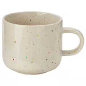 IKEA TOBISFISK Speckled Beige Confetti Stoneware Mugs Durable Stoneware Set of 2